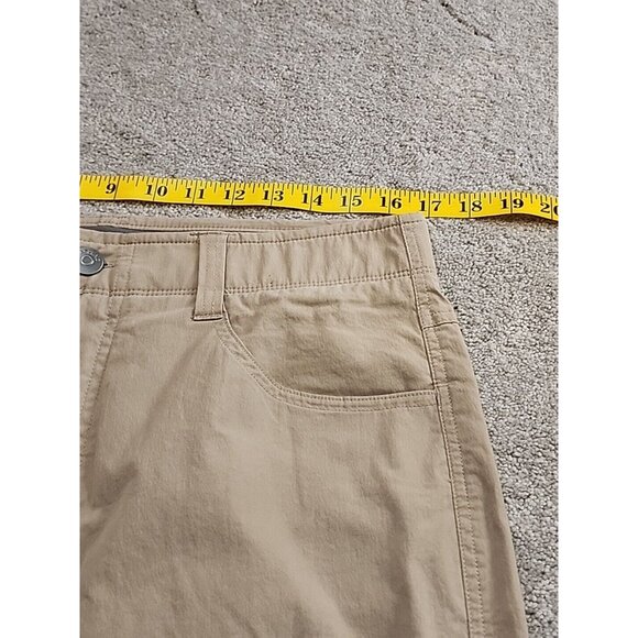 Ascend Nylon Hiking Chino Pants Mens 34X32 Beige Tan Stretch Comfort Zip Pocket - Picture 10 of 14